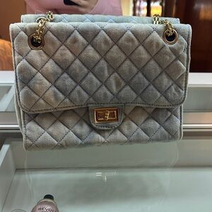 Target Quilted Shoulder Bag in Light blue denim wash